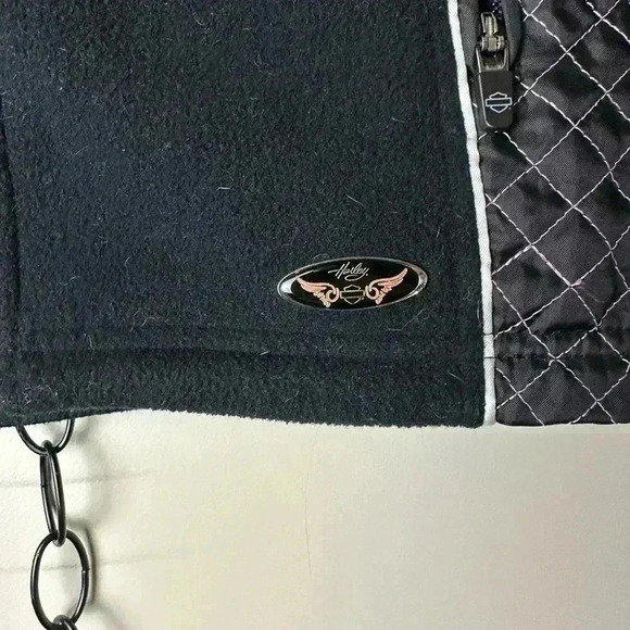 Vintage Harley Davidson  Zip-up Biker Fleece Size XS - Picture 4 of 6